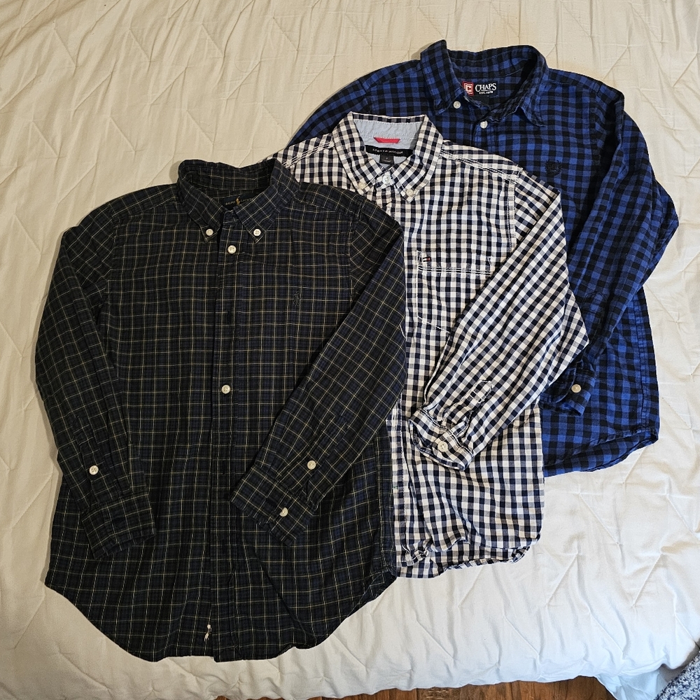 3 Boys size 7 button down shirts